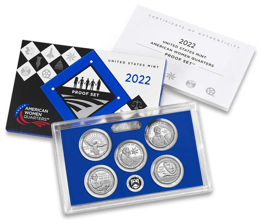 2022 - 25 American Women Quarter Mint Sets and Proof Sets from U.S. Mint