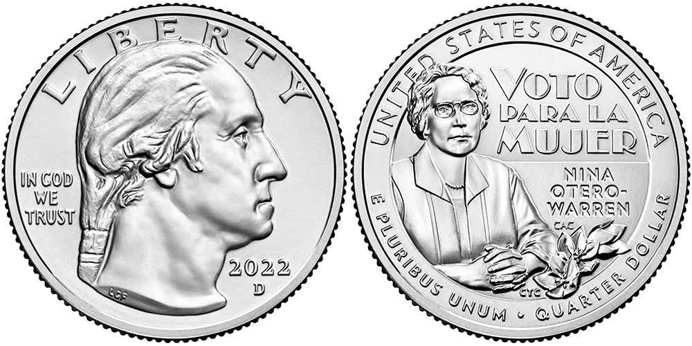 2022 BU & Proof American Women Quarters Nina Otero-Warren