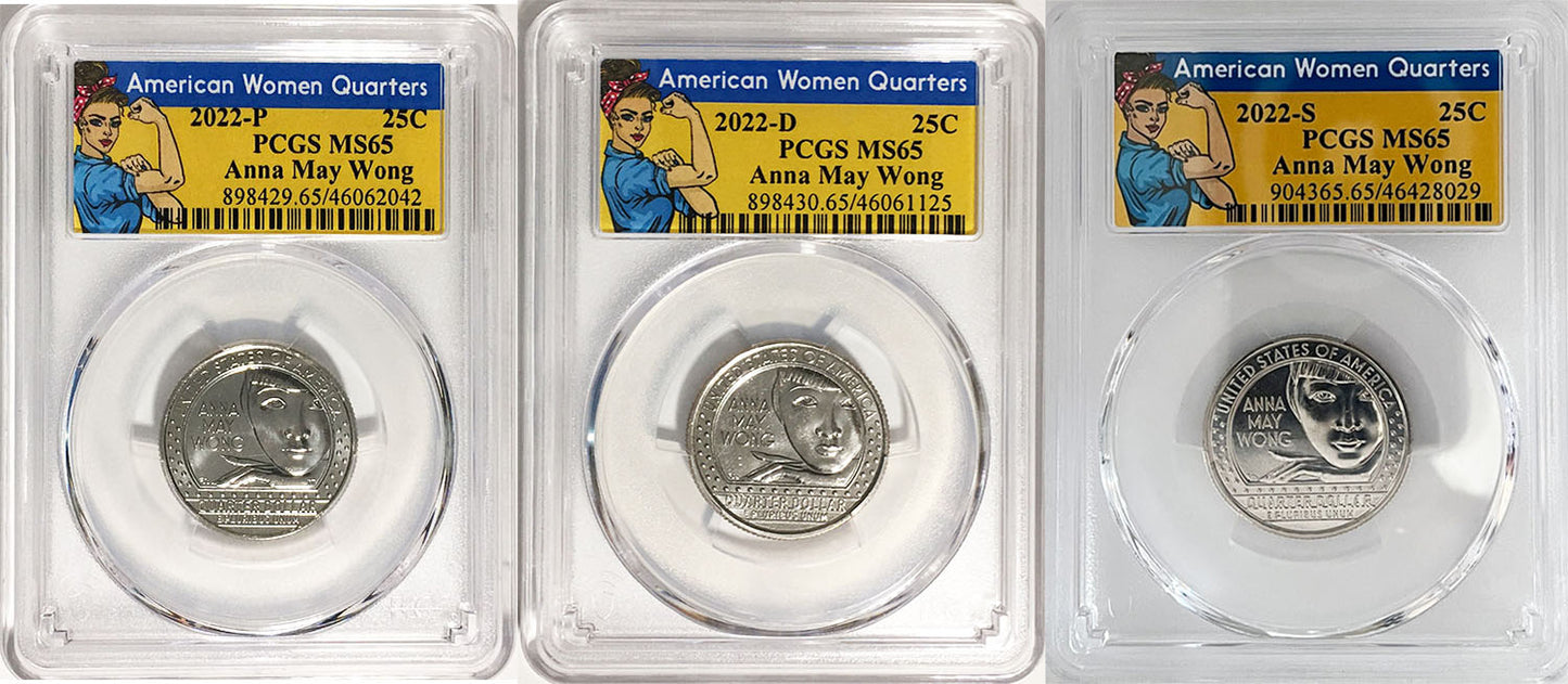 2022 PCGS Certified American Women Quarter Anna May Wong Rosie Label