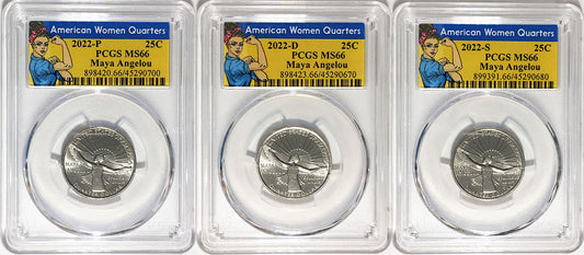 2022 PCGS BU Certified American Women Quarter Sets Rosie Label