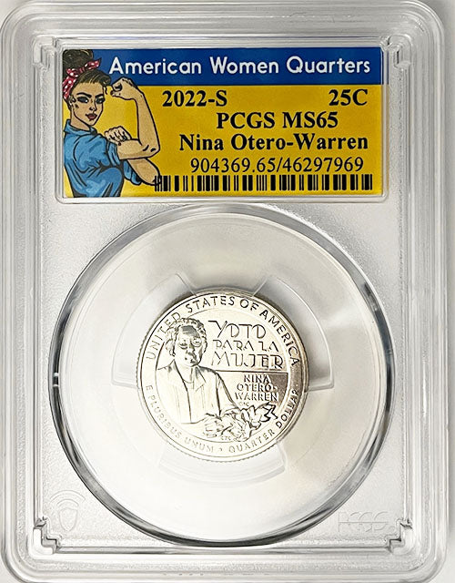 2022 PCGS Certified American Women Quarter Nina Otero-Warren Rosie Label