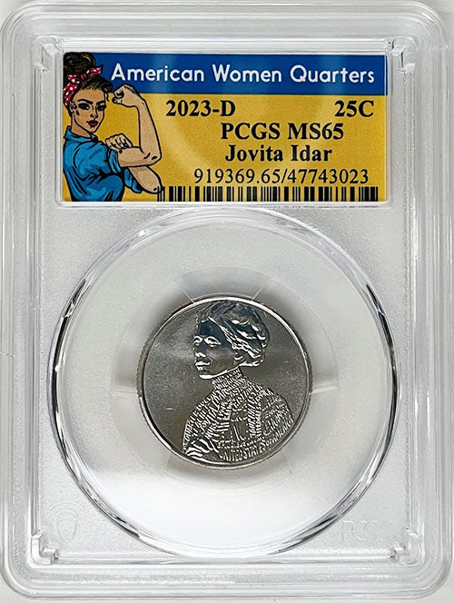 2023 PCGS Certified American Women Quarter Jovita Idar Rosie Label