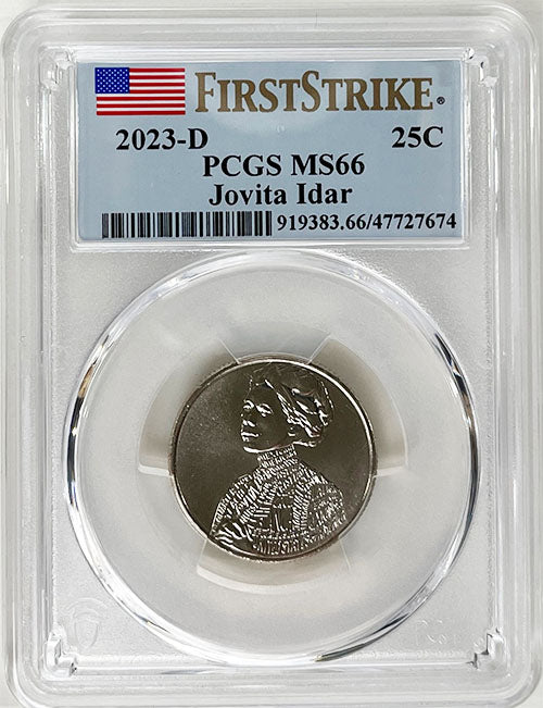 2023 PCGS Certified American Women Quarter Jovita Idar First Day of Issue Label