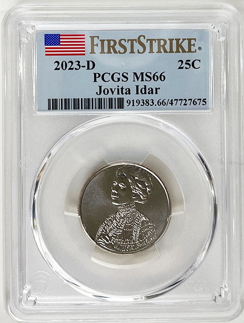 2023 PCGS Certified American Women Quarter Jovita Idar First Strike Label