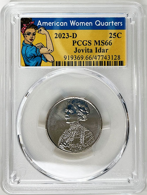 2023 PCGS Certified American Women Quarter Jovita Idar Rosie Label