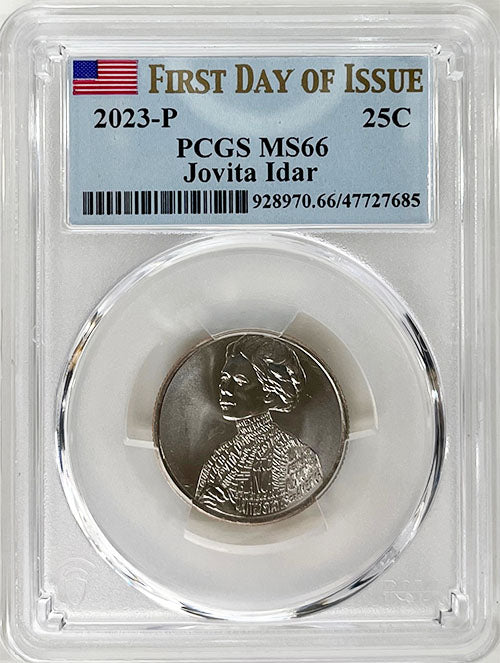 2023 PCGS Certified American Women Quarter Jovita Idar First Day of Issue Label