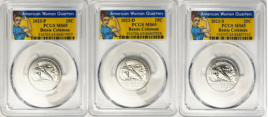 2023 PCGS BU Certified American Women Quarter Sets Rosie Label