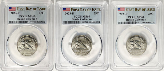 2023 PCGS BU Certified American Women Quarter Sets First Day of Issue Label