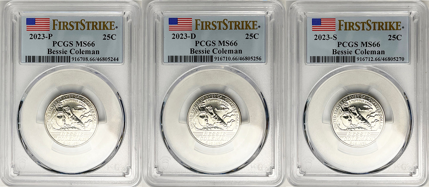 2023 PCGS BU Certified American Women Quarter Sets First Strike Label