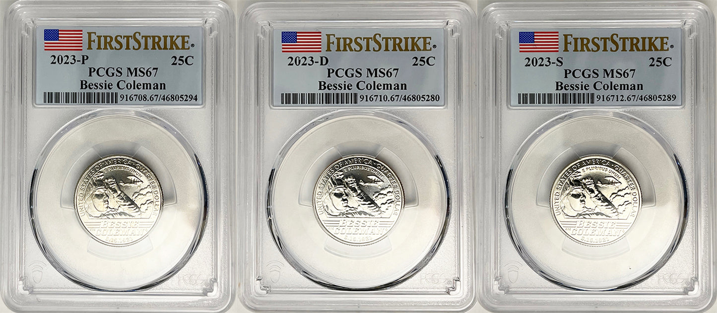 2023 PCGS BU Certified American Women Quarter Sets First Strike Label