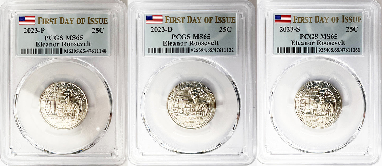 2023 PCGS BU Certified American Women Quarter Sets First Day of Issue Label