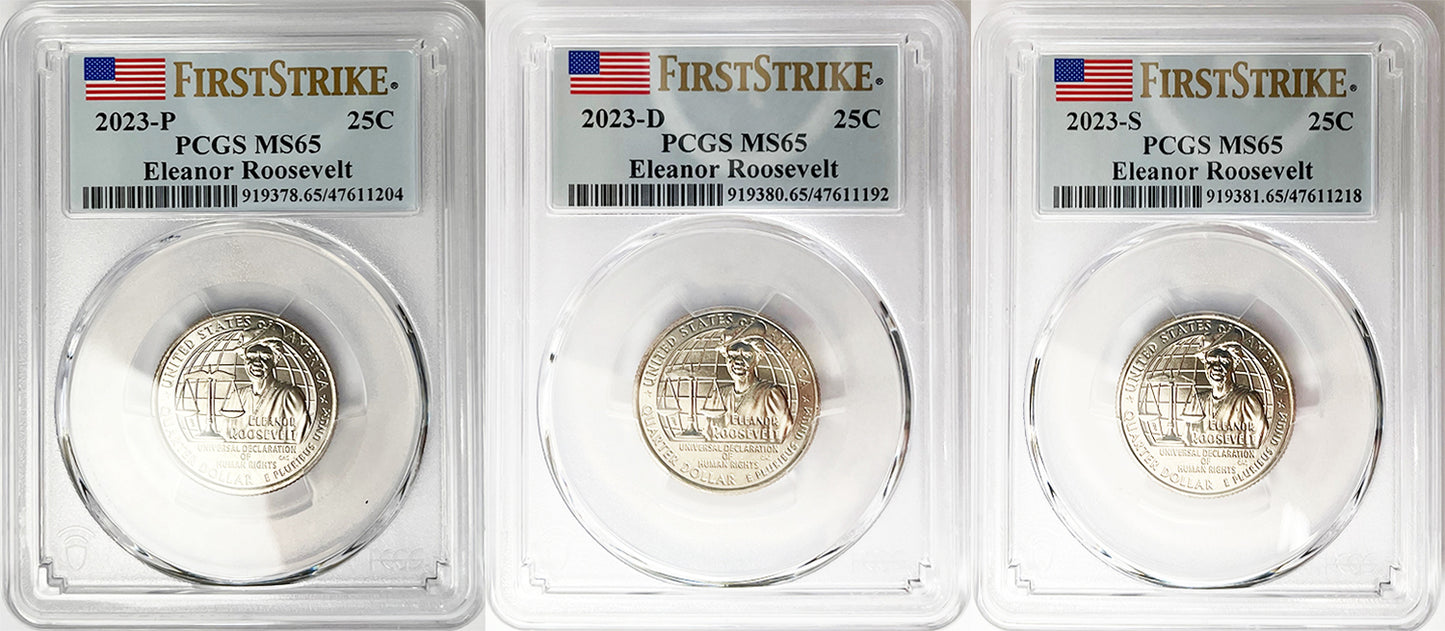 2023 PCGS BU Certified American Women Quarter Sets First Strike Label