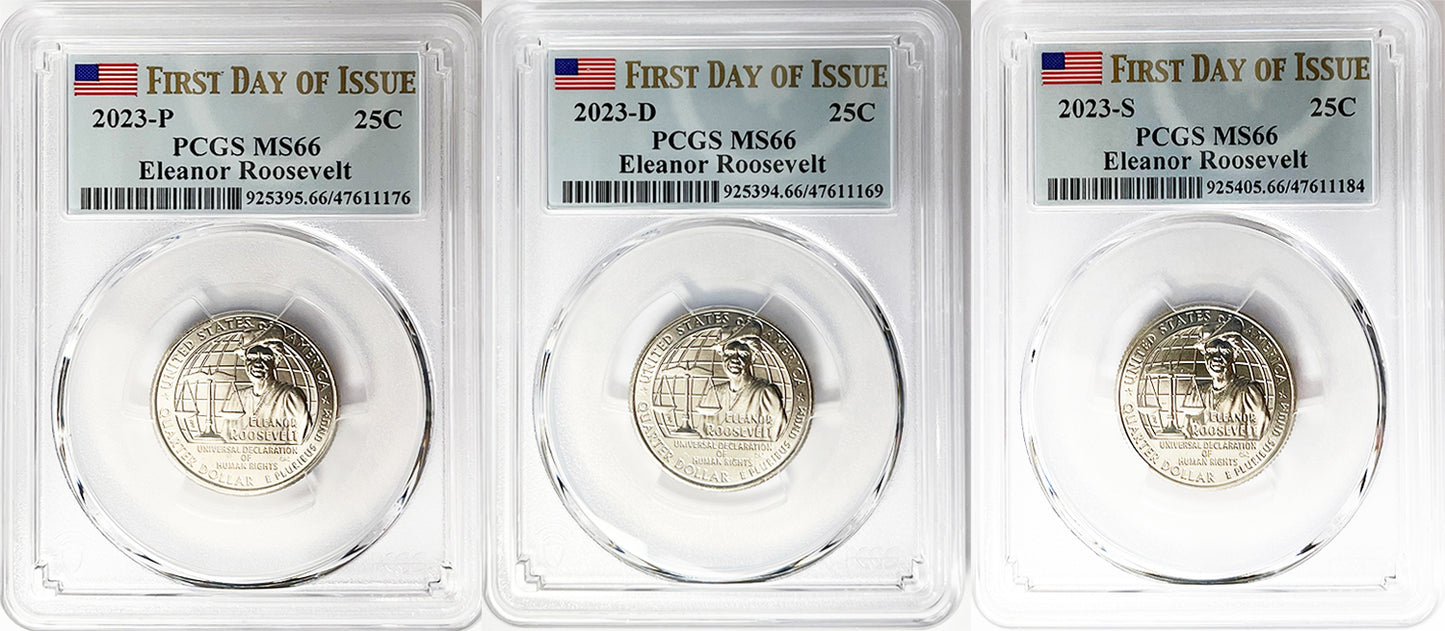 2023 PCGS BU Certified American Women Quarter Sets First Day of Issue Label