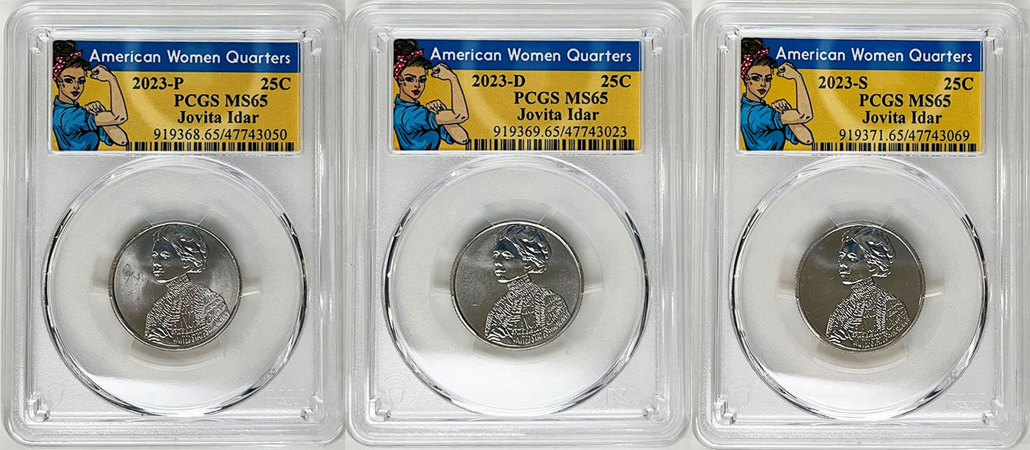 2023 PCGS BU Certified American Women Quarter Sets Rosie Label