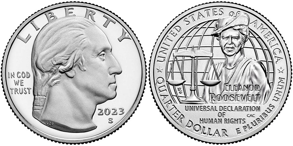 2023 BU & Proof American Women Quarter Eleanor Roosevelt