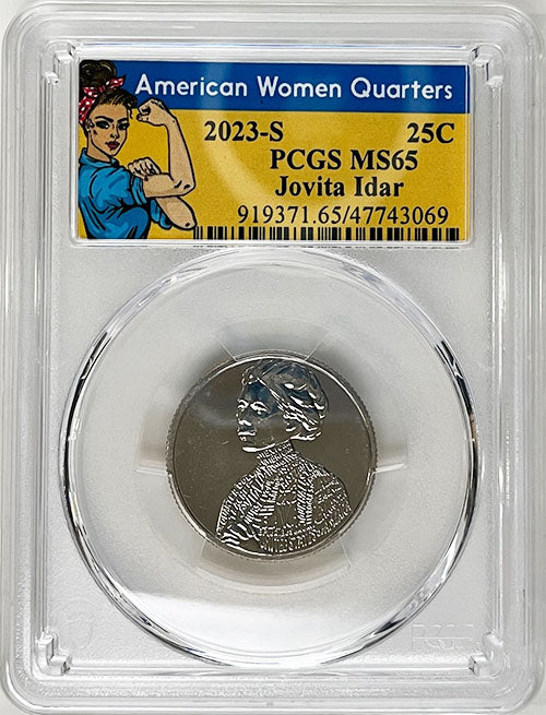 2023 PCGS Certified American Women Quarter Jovita Idar Rosie Label