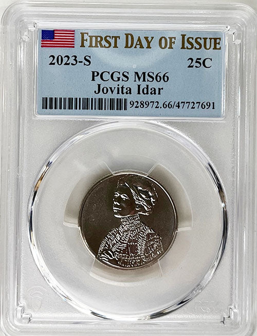 2023 PCGS Certified American Women Quarter Jovita Idar First Day of Issue Label