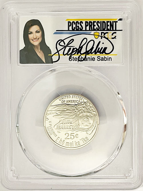2023 PCGS Certified American Women Quarter Edith Kanakaole with Stephanie Sabin Label