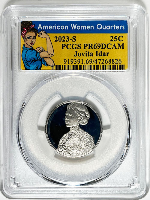 2023 PCGS Certified American Women Quarter Jovita Idar Rosie Label