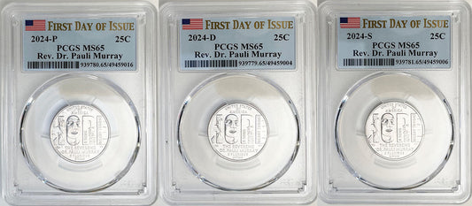 2024 PCGS BU Certified American Women Quarter Sets First Day of Issue Label