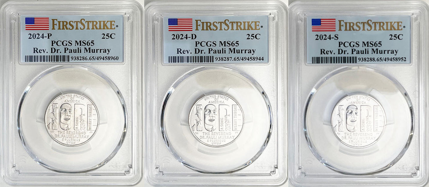 2024 PCGS BU Certified American Women Quarter Sets First Strike Label