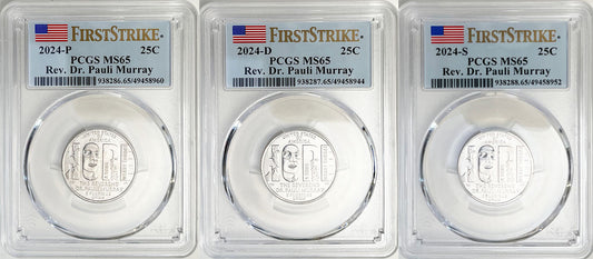 2024 PCGS BU Certified American Women Quarter Sets First Strike Label