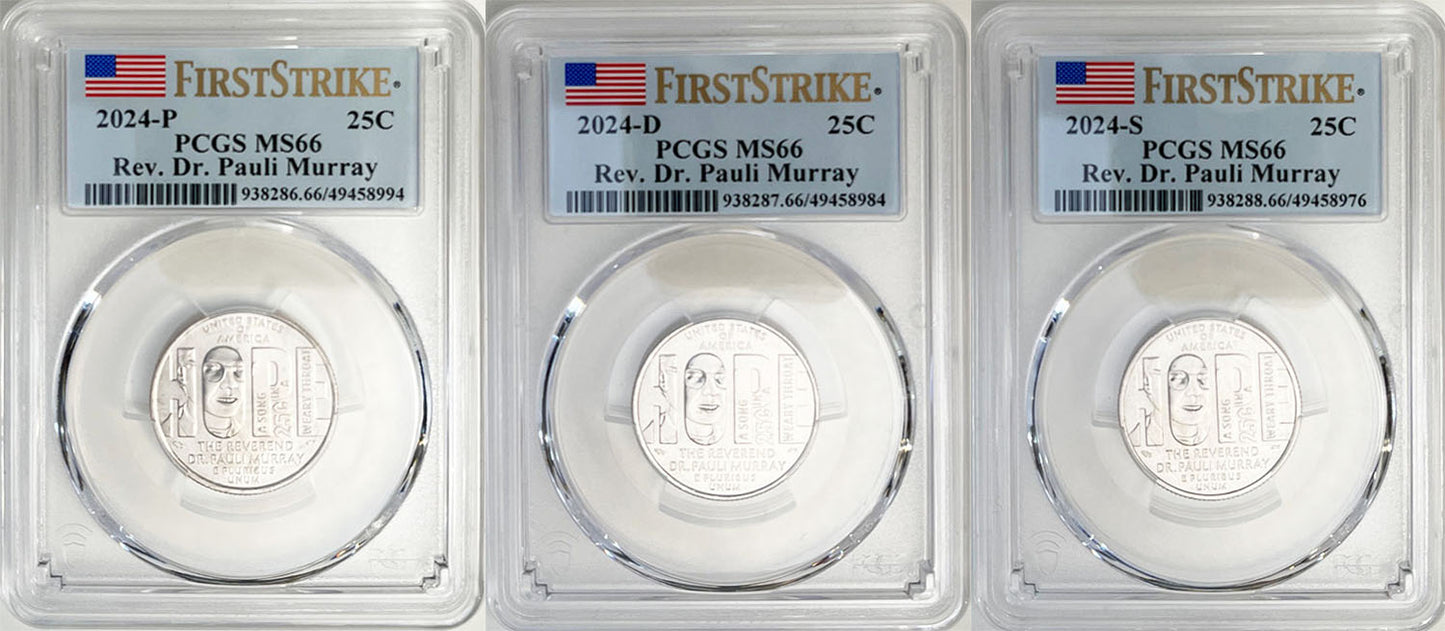 2024 PCGS BU Certified American Women Quarter Sets First Strike Label