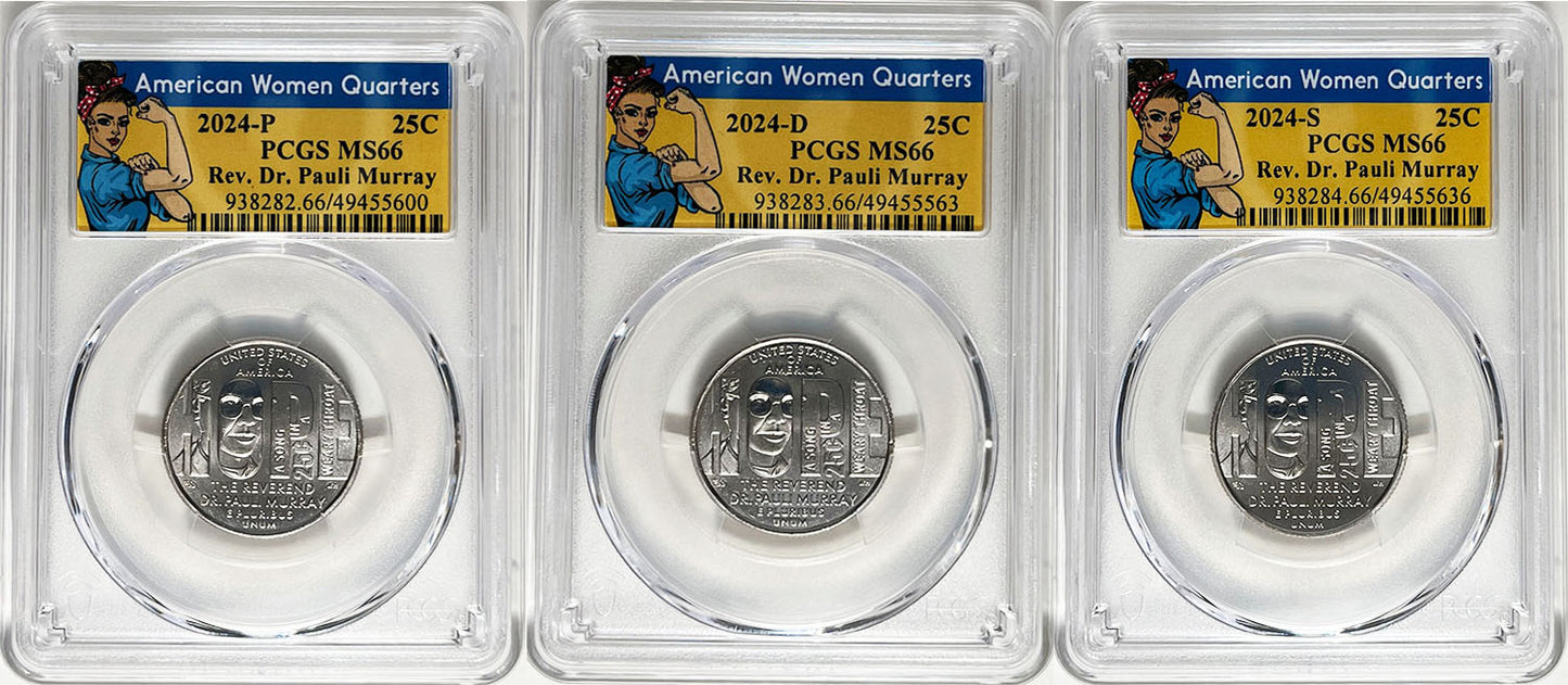 2024 PCGS BU Certified American Women Quarter Sets Rosie Label