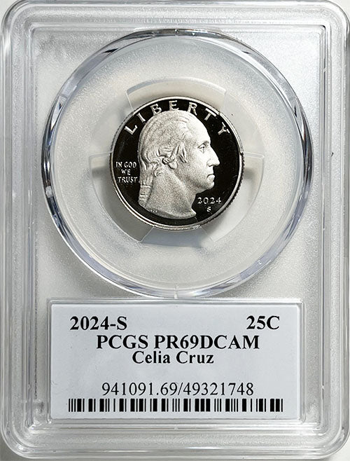 2024 PCGS Certified American Women Quarter Celia Cruz with Stephanie Sabin Label