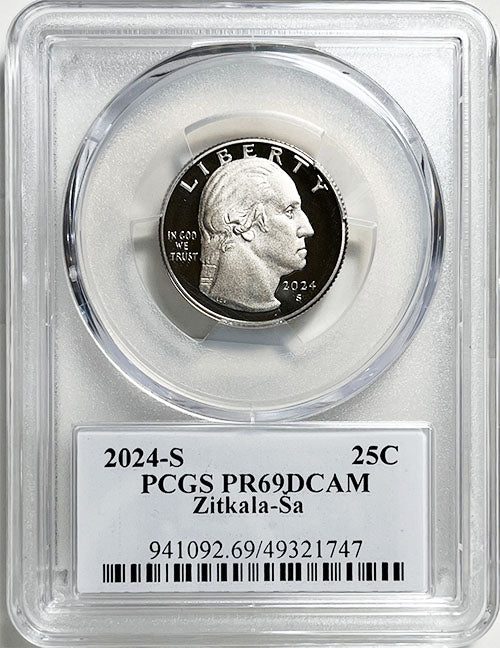2024 PCGS Certified American Women Quarter Zitkala-Sa with Stephanie Sabin Label