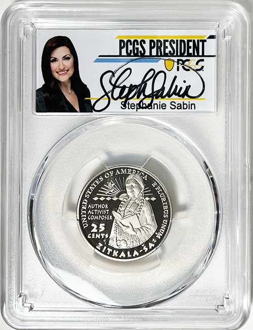 2024 PCGS Certified American Women Quarter Zitkala-Sa with Stephanie Sabin Label