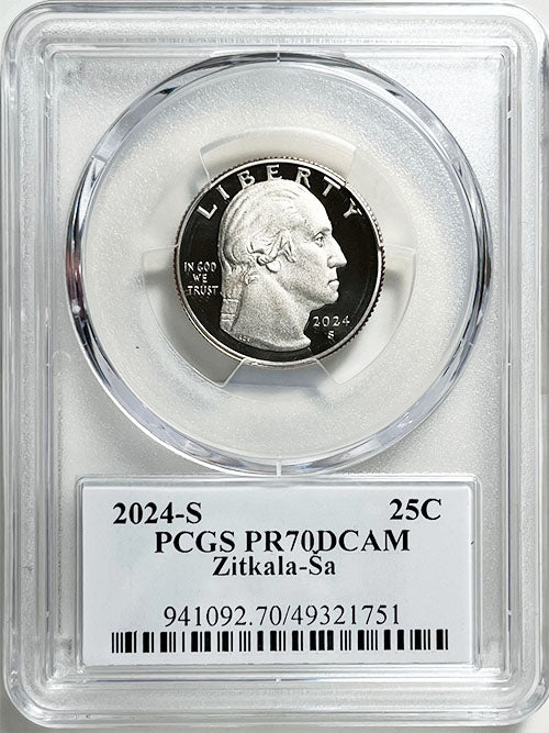 2024 PCGS Certified American Women Quarter Zitkala-Sa with Stephanie Sabin Label