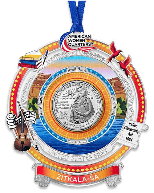 2024 Colorize, Gold Plated, Birth Year Sets, and Christmas Ornament American Women Quarter Zitkala-Sa