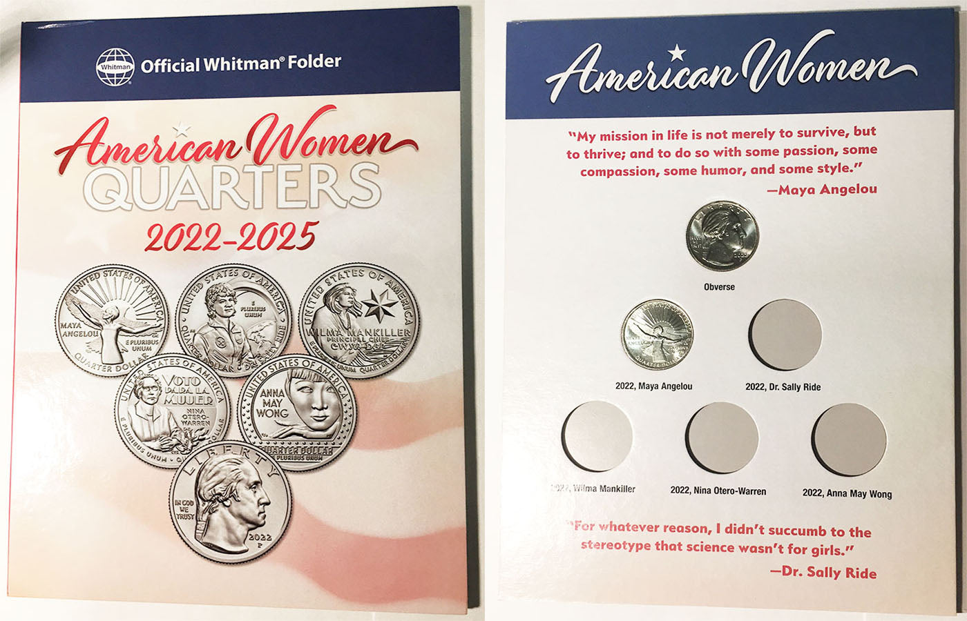 2022 - 25 Coin Folders and Albums with Quarters