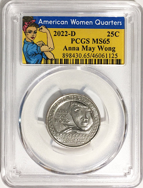 2022 PCGS Certified American Women Quarter Anna May Wong Rosie Label