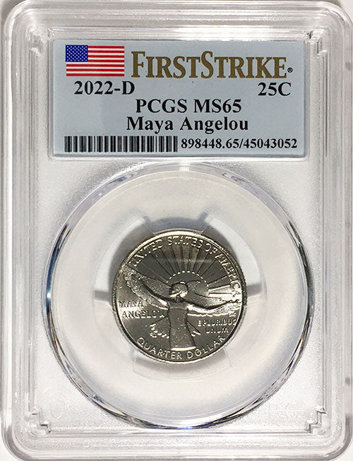 2022 PCGS Certified American Women Quarter Maya Angelou First Strike Label