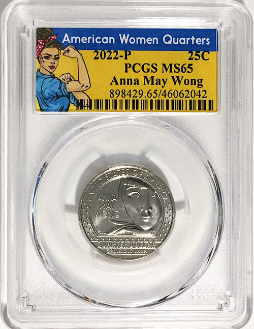 2022 PCGS Certified American Women Quarter Anna May Wong Rosie Label