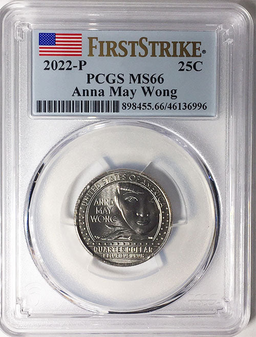 2022 PCGS Certified American Women Quarters Anna May Wong First Strike Label