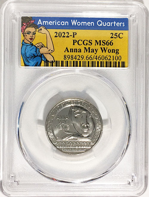 2022 PCGS Certified American Women Quarter Anna May Wong Rosie Label