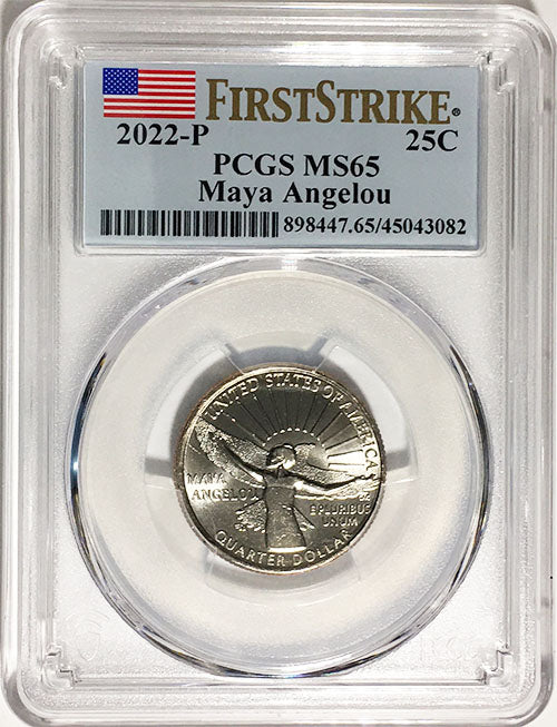 2022 PCGS Certified American Women Quarter Maya Angelou First Strike Label