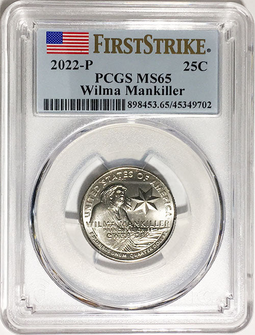 2022 PCGS Certified American Women Quarters Wilma Mankiller First Strike Label