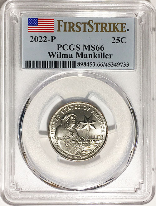 2022 PCGS Certified American Women Quarters Wilma Mankiller First Strike Label