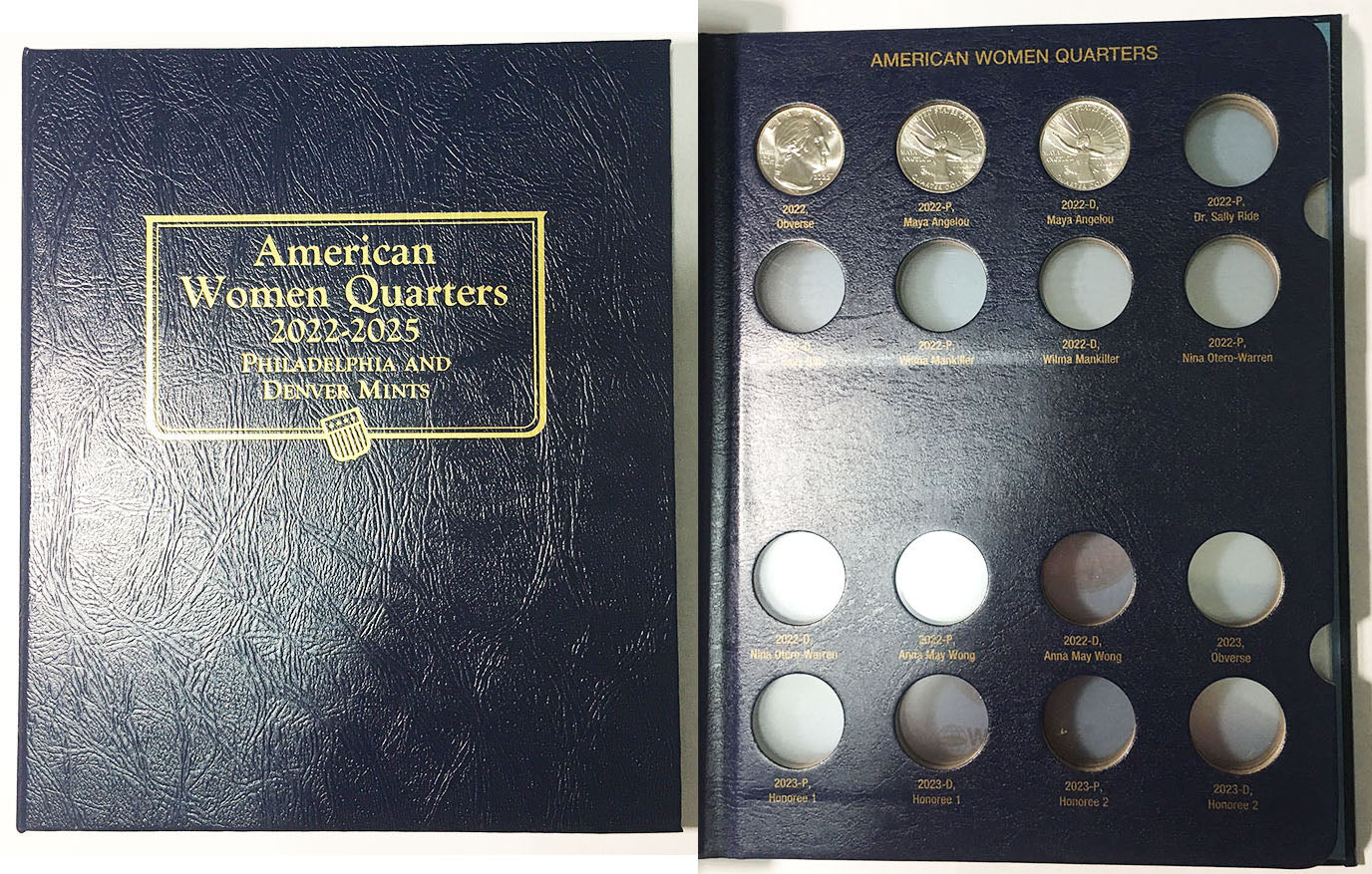 2022 - 25 Coin Folders and Albums with Quarters