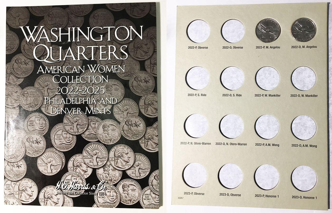 2022 - 25 Coin Folders and Albums with Quarters