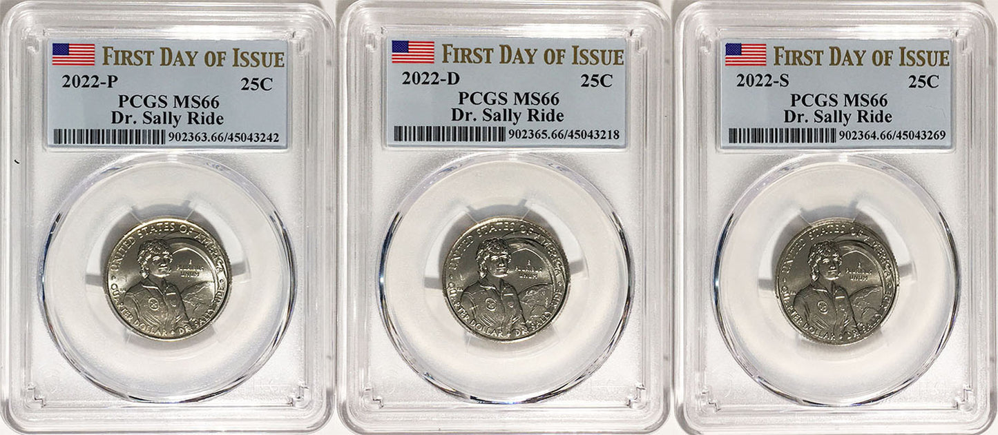 2022 PCGS BU Certified American Women Quarter Sets First Day of Issue Label