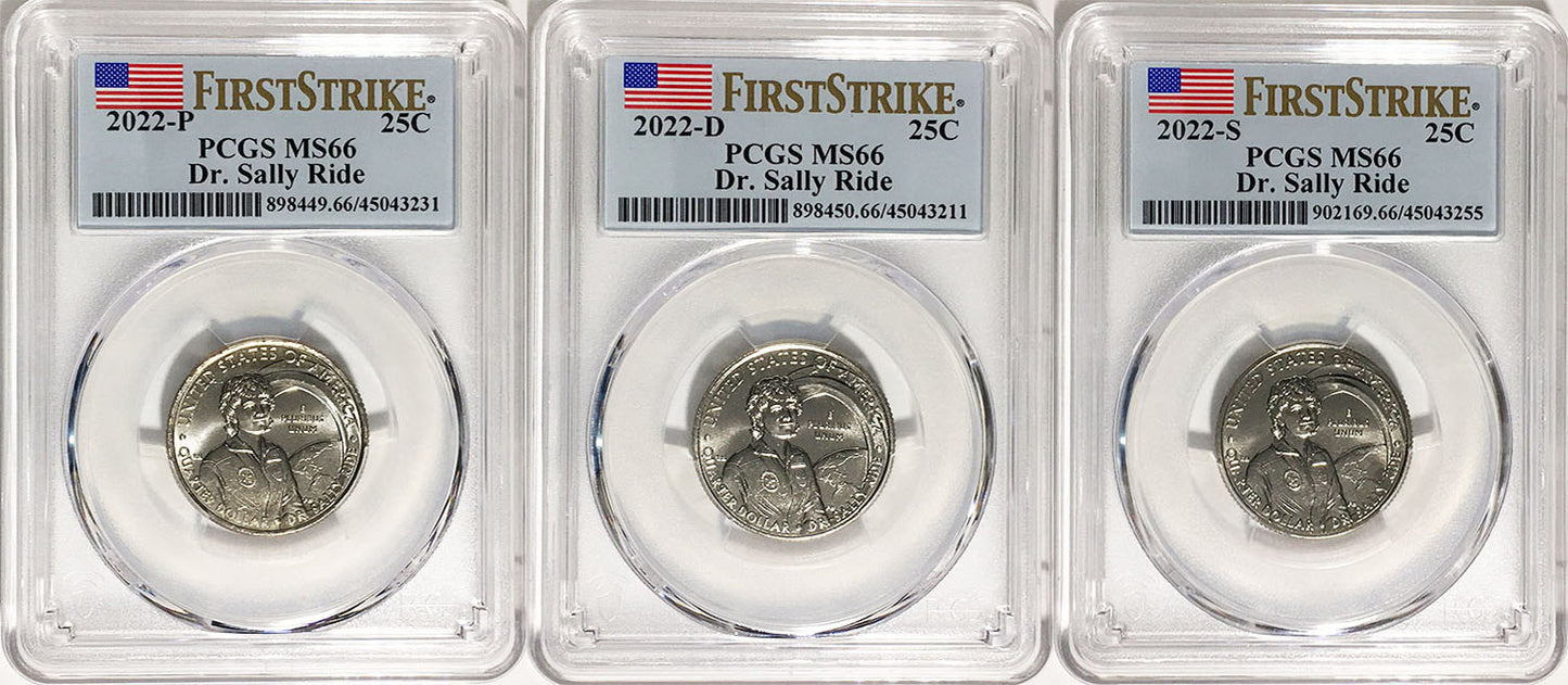 2022 PCGS BU Certified American Women Quarter Sets First Strike Label