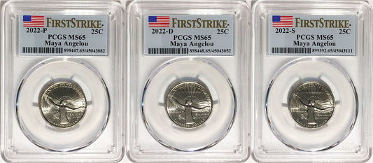 2022 PCGS BU Certified American Women Quarter Sets First Strike Label