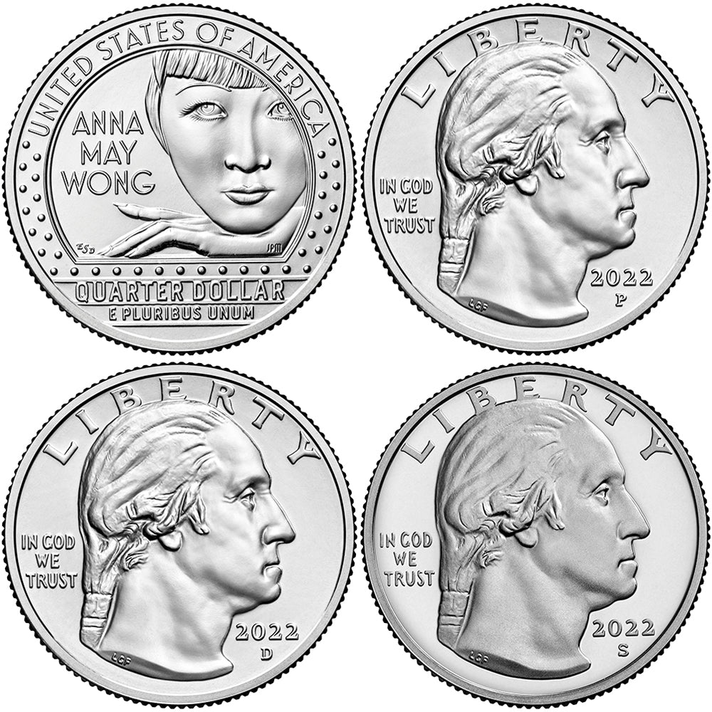 2022 BU & Proof American Women Quarters Anna May Wong
