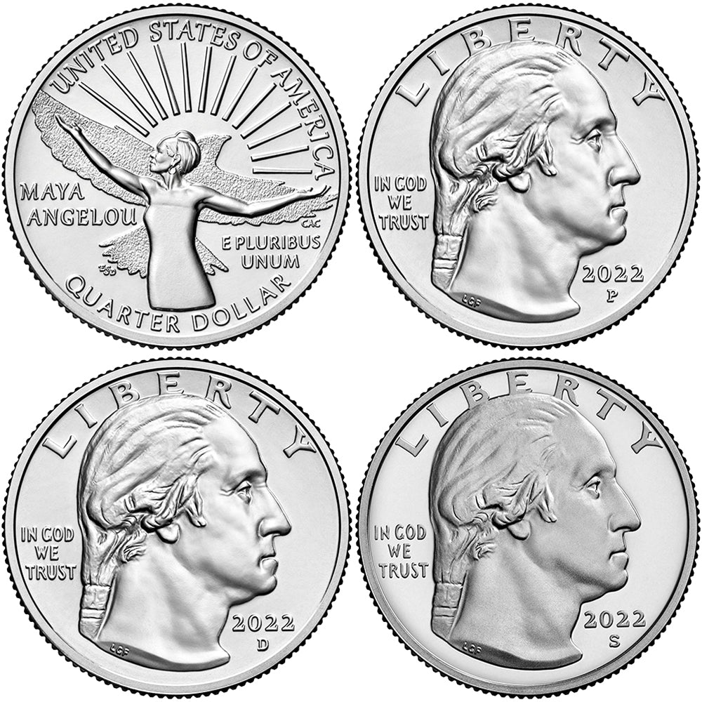 2022 BU & Proof American Women Quarters Maya Angelou