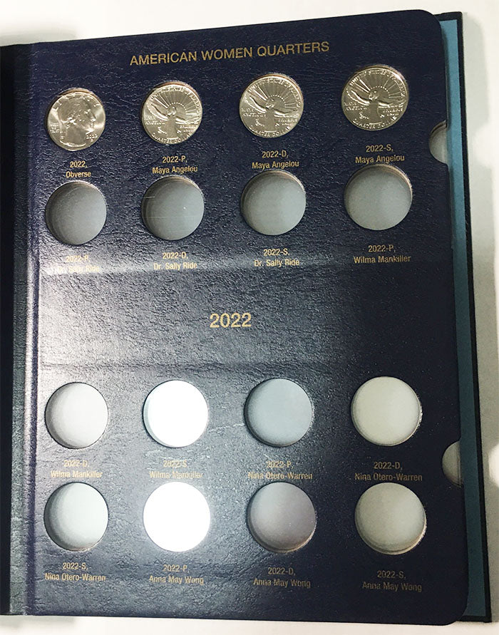 American Women Quarter Whitman P, D, and S Coin Album
